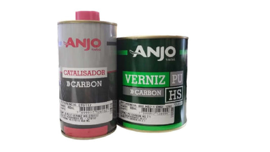 Kit Barniz Automotriz PU Altos Sólidos 2:1 Anjo  1/4 GL